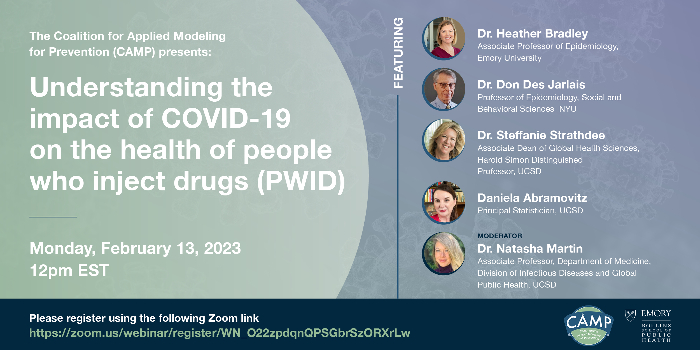 CAMP hosts webinar highlighting research on COVID-19 impacts on PWID health
