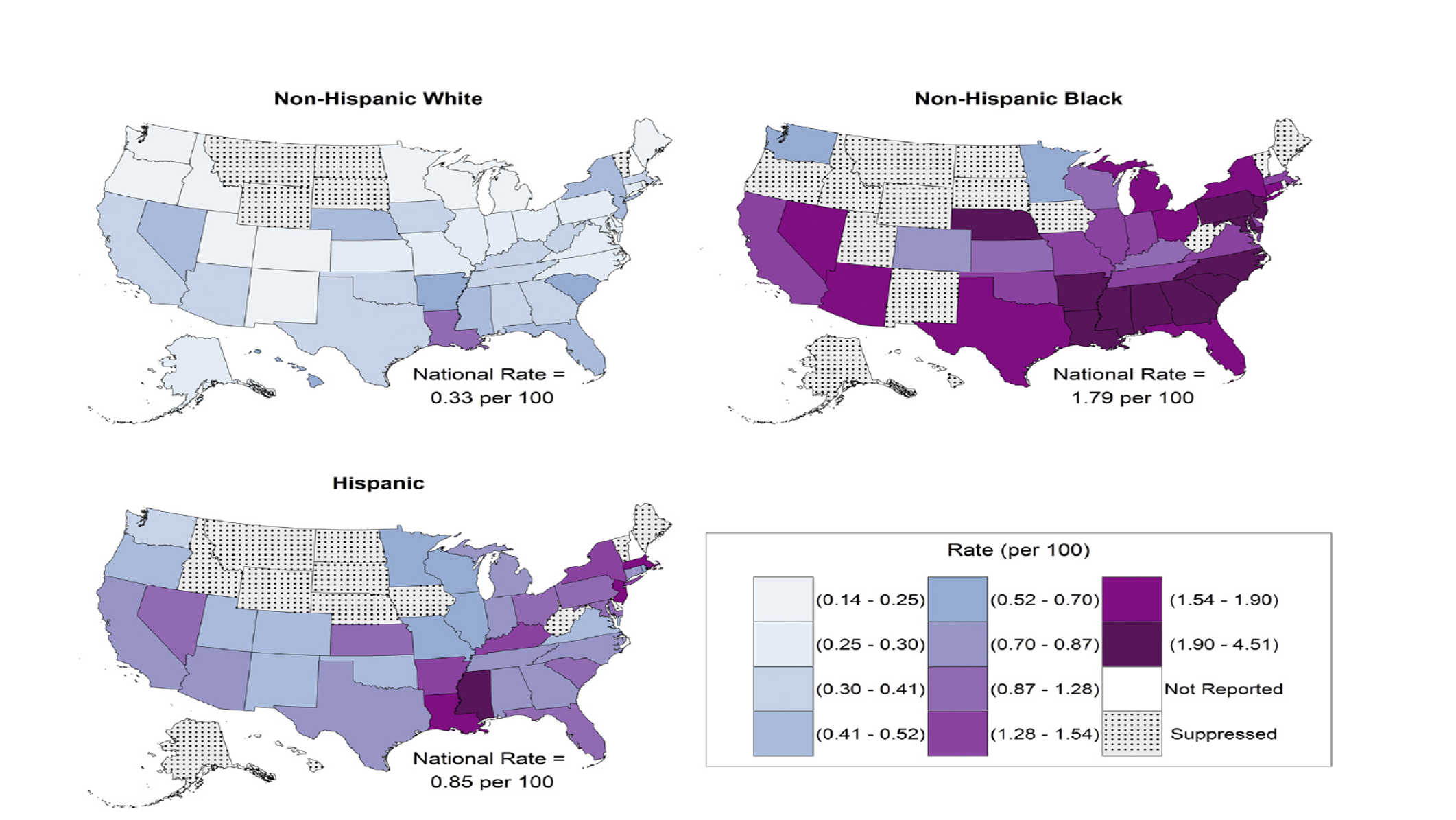 Rates of prevalent and new HIV diagnoses by race and ethnicity among men who have sex with men, U.S. states, 2013–2014