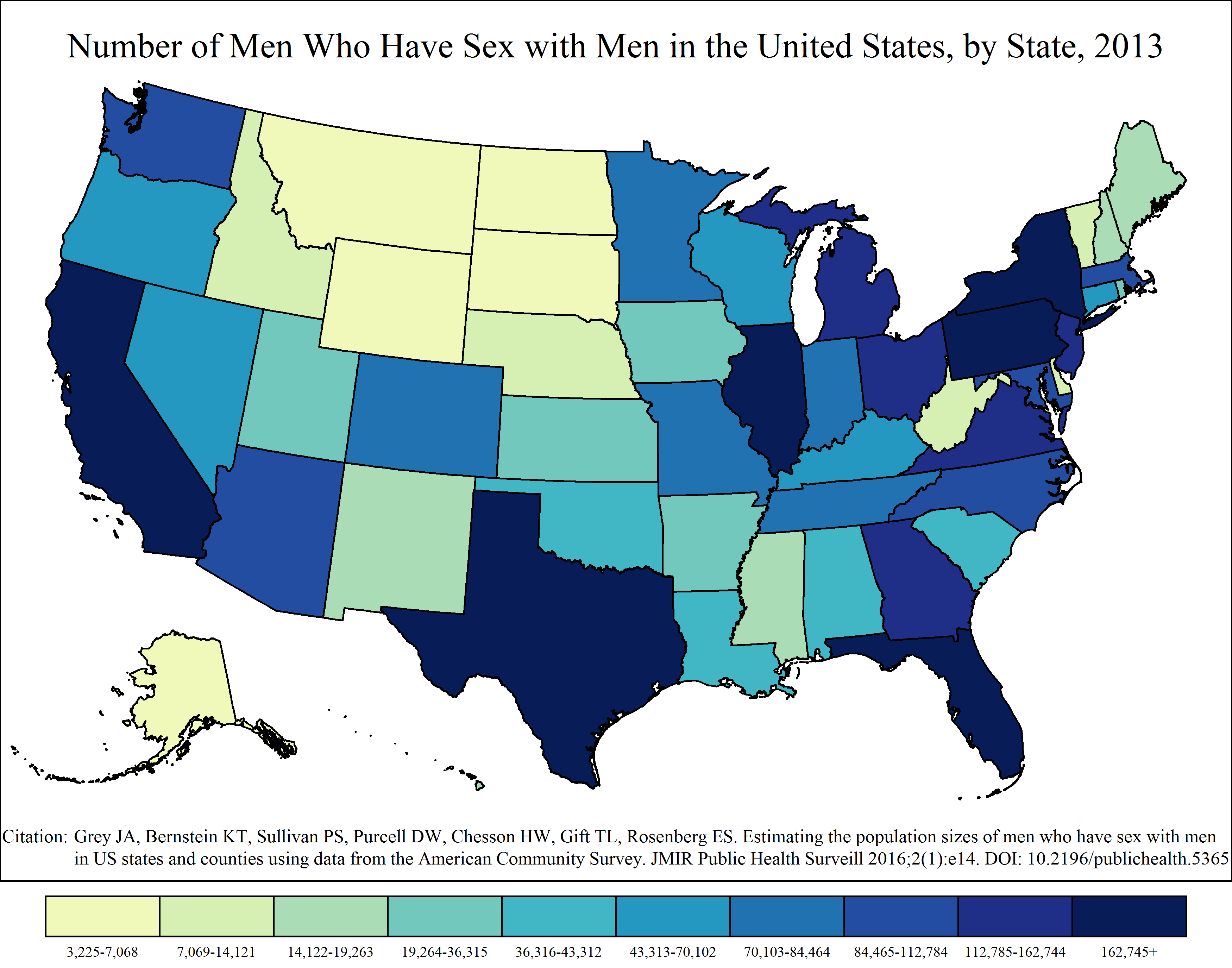 Estimating the Population Sizes of Men Who Have Sex With Men in US States and Counties Using Data From the American Community Survey
