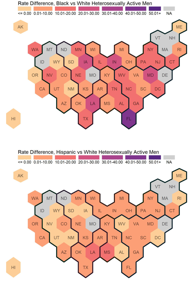 Racial and ethnic disparities in HIV diagnoses among heterosexually active persons in the United States nationally and by state, 2018