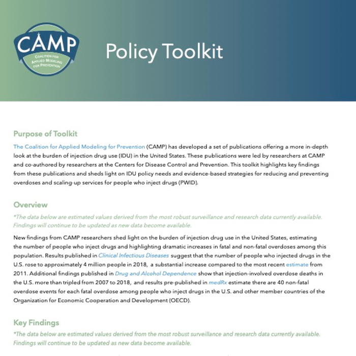 Burden of Injection Drug Use: Policy Toolkit